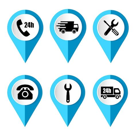 Premium Vector Map Marker With Icon Of A Service Vector Illustration