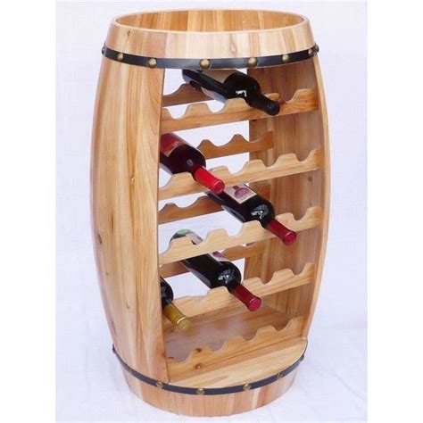 DanDiBo Casier à vin Tonneau à vin Tonneau en bois H 81cm Nr 0370 Porte