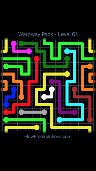 Flow Free Warps Warpway Pack 12 X 12 Level 61 Puzzle Solution And