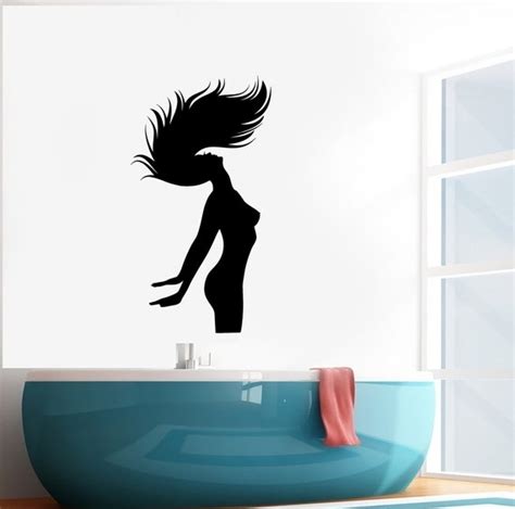 Silhouette Sexy Woman Vinyl Wall Decal Bathroom Bedroom Decor Etsy