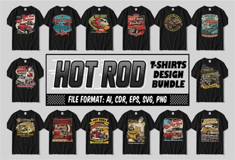 Hot Rod T Shirts Design Bundle Thefancydeal