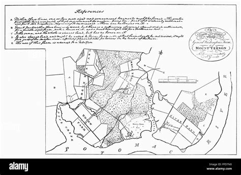 PLAN OF MOUNT VERNON. /nPlan of George Washington's plantation at Mount ...