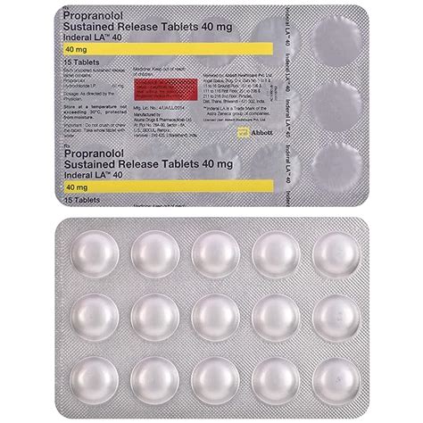 Inderal La Strip Of Tablets Amazon In Health Personal Care