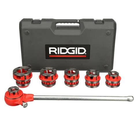 Set Serie 7 Pettini Filiere E Cricchetto RIDGID Professionale Kit