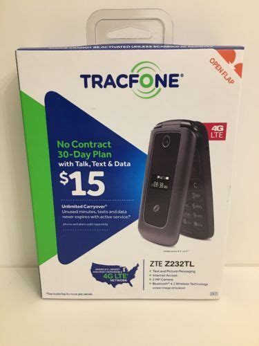 Tracfone Zte Z232tl Prepaid Flip Phone 4g Lte For Sale Online Ebay