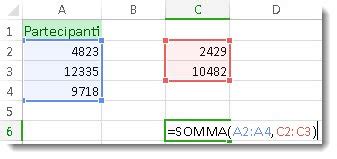 Usare La Funzione Somma Per Sommare Numeri In Un Intervallo Excel