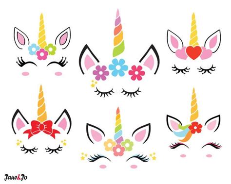 Unicornio Svg Cara De Unicornio Svg Cabeza De Unicornio Svg Etsy