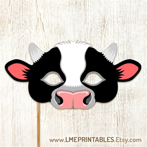 Printable cow mask – Artofit