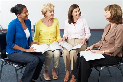 Group Of Women At Book Club Stock Image Image Of Group Enjoyment