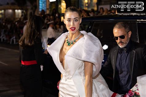 Jessica Michel Sexy Seen Braless Flaunting Her Hot Cleavage At The Annual Cannes Film Festival