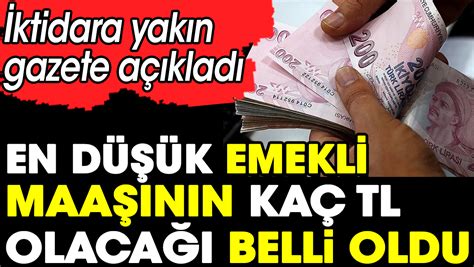 En düşük emekli maaşının kaç TL olacağı belli oldu İktidara yakın