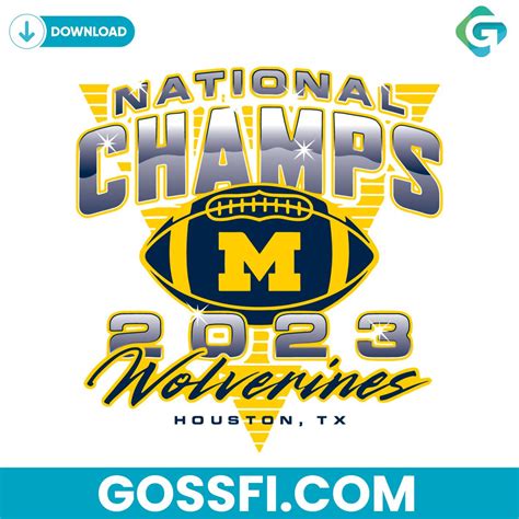 Michigan 2023 Football National Champions Svg