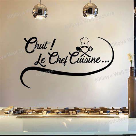 French Stickers Le Chef Cuisine Vinyl Wall Decals Removable Wallpaper