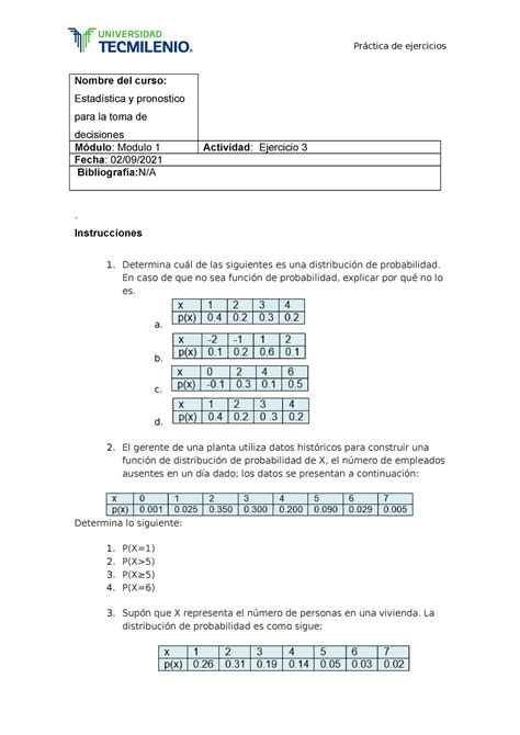 Ejercicio 3 Estadística y pronósticos para la toma de decisiones