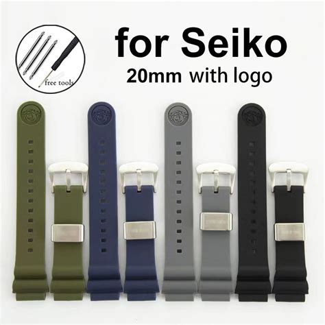 Silicone Watchband For Seiko Prospex Series Spr009 Skx007 Skx009 20mm Rubber Soft Watch Strap