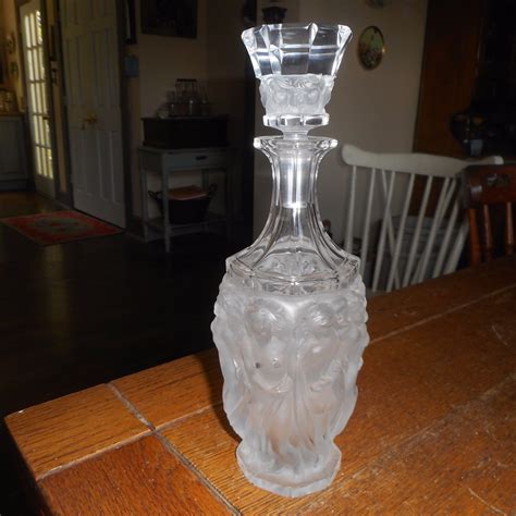 Vintage Lalique Crystal Glass Decanter Bottle Of Dancing Nude Women Pattern Antique Price