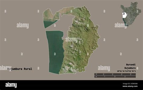 Shape Of Bujumbura Rural Province Of Burundi With Its Capital