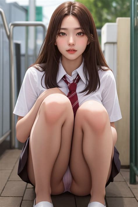 18 School Uniform Bottom Up Upskirt AI Porn