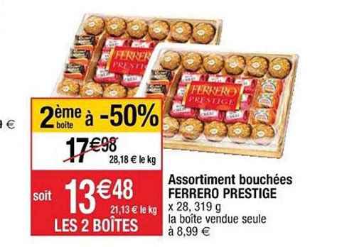 Offre Assortiment Bouch Es Ferrero Prestige Chez Cora