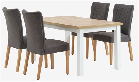 Markskel L Table Nordrup Chaises Gris Jysk