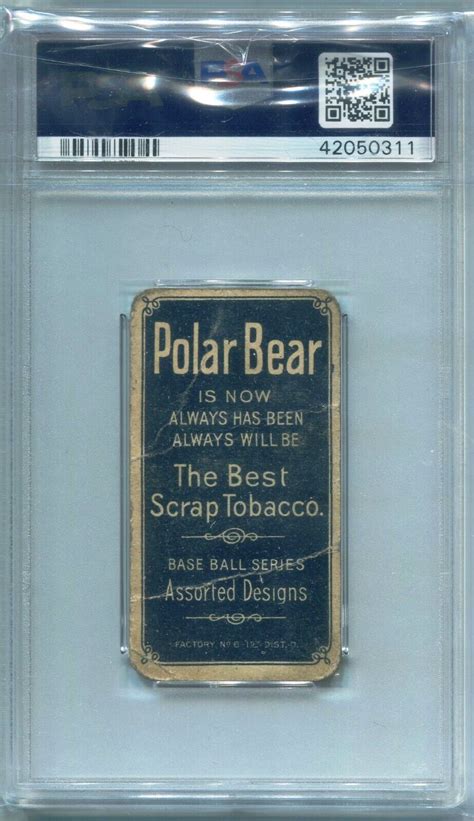 1909 11 T206 Polar Bear John Mcgraw Portrait With Cap Hof Psa 1 Ebay