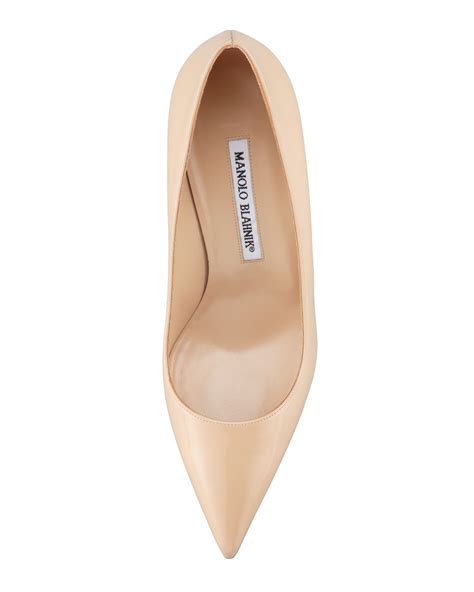 Manolo Blahnik Bb Patent Mm Pump Nude Made To Order