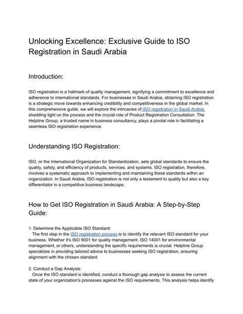 PPT Unlocking Excellence Exclusive Guide To ISO Registration In