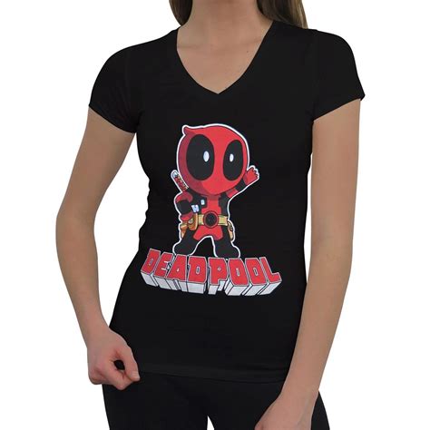 Deadpool Hey There Womens V Neck T Shirt