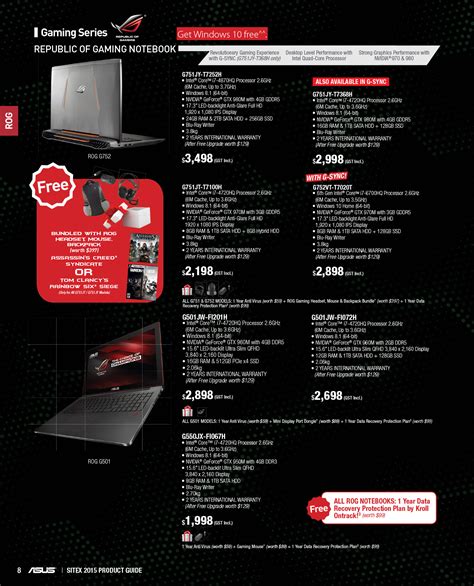 Asus Product Guide Pg Brochures From Sitex Singapore On Tech