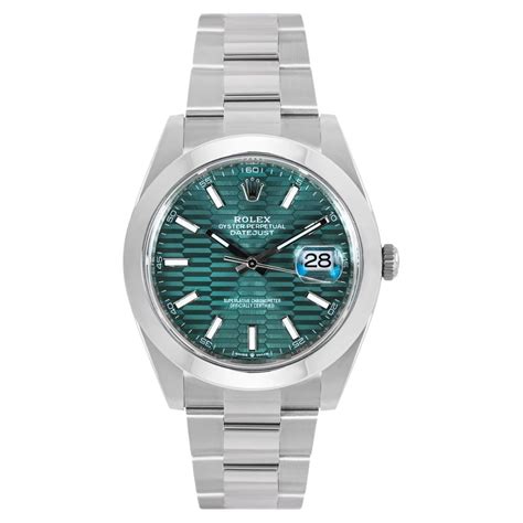 Rolex Datejust 41mm Mint Green Dial 126334 For Sale At 1stDibs Rolex