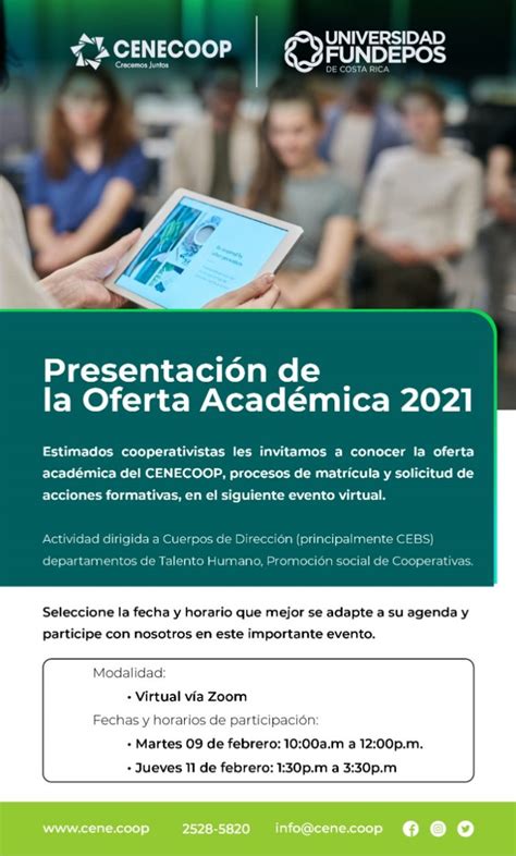 Presentación de la Oferta Académica 2021 Cenecoop R L