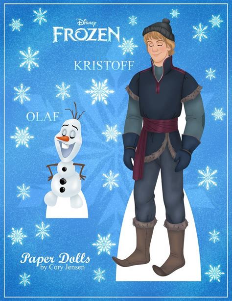 Frozen Fan Art Kristoff Paper Doll Frozen Paper Dolls Paper Dolls