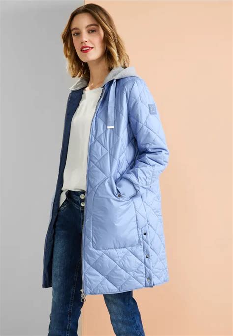 Street One Manteau Matelassé Léger Pour Femmes En Bleu Street One