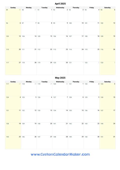 Printable Calendar May 2025 To April 2025 Shena Doralynn