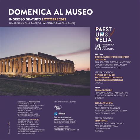 Parco Archeologico Di Paestum E Velia Domenicalmuseo 1 10 23