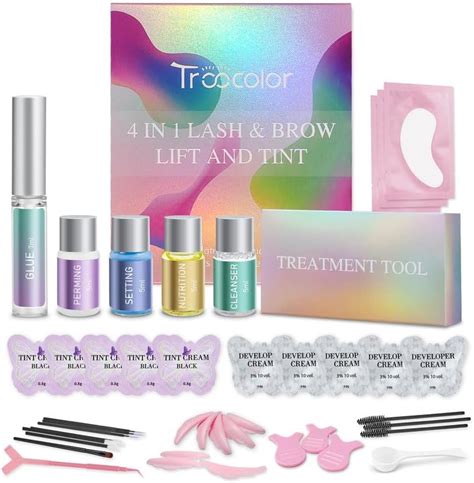 Troocolor Lash Lift And Tint Kit Diy Eyelash Perm Kit With