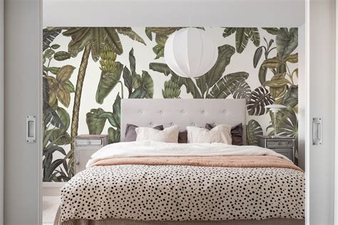 Green Jungle Leaves Wallpaper | Happywall