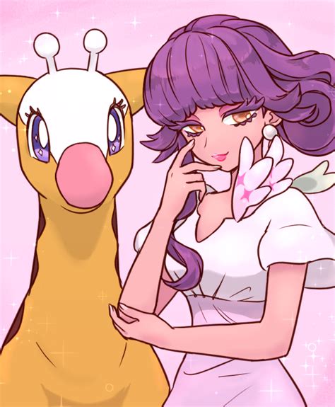 Girafarig And Tulip Pokemon And 1 More Drawn By 35yado Danbooru