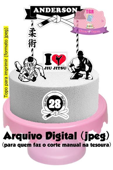 Topo De Bolo Digital Jiu Jitsu Para Imprimir Produtos Elo7