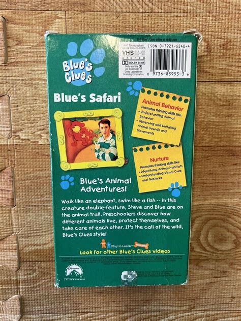 Vhs Blue S Clues Blue S Safari Vintage Nick Jr Etsy Hong Kong