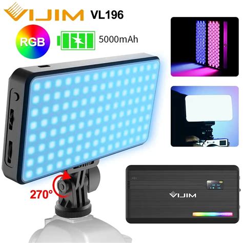 Vijim Vl Rgb Led Video Light K K Dimmable Fill Light For