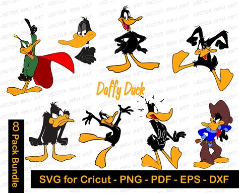 Daffy Duck Svg Bundle Daffy Duck Png Daffy Duck Cricut Silhouette