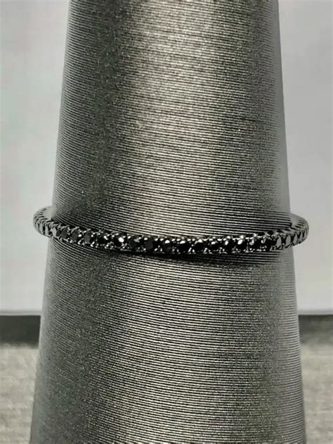 Black diamond eternity stacking band - Caffray Jewellers