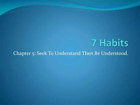 Ppt 7 Habits Powerpoint Presentation Free Download Id1093354