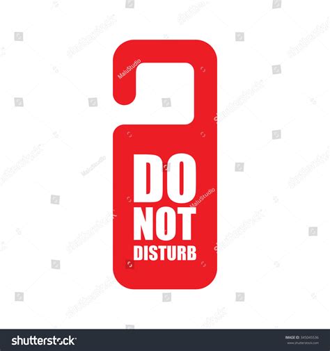 Do Not Disturb Red Sign Vector Stock Vector Royalty Free