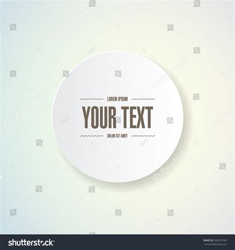 Minimal Circle Text Box Design Eps 10 Stock Vector Illustration