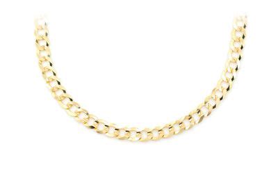 Icebox 4 5MM Flat Curb Link 14k Solid Gold Bracelet