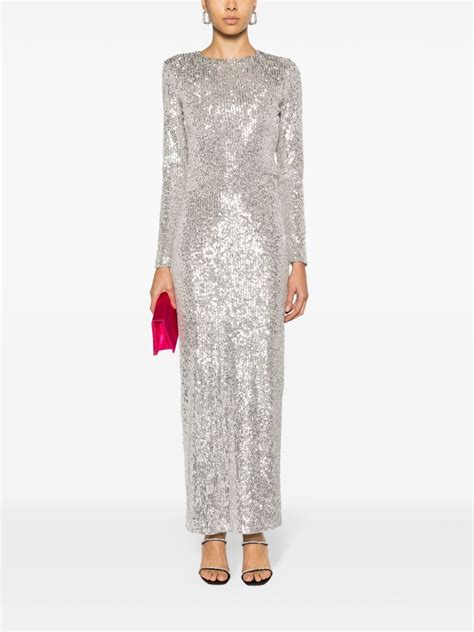 Ana Radu Sequinned Open Back Maxi Dress Farfetch