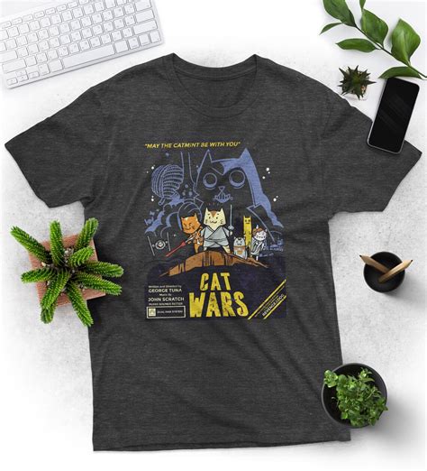 Cat Wars Funny Star Wars Cat Design T Shirt Cat Pet Lover Etsy