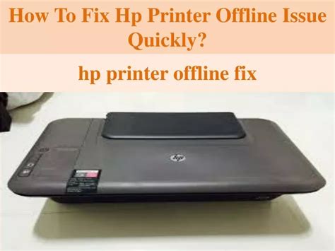 Ppt How To Fix Hp Printer Offline Issue Quickly Powerpoint Presentation Id 10451123